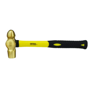BALL PEIN HAMMER, BRASS, FIBERGLASS HANDLE