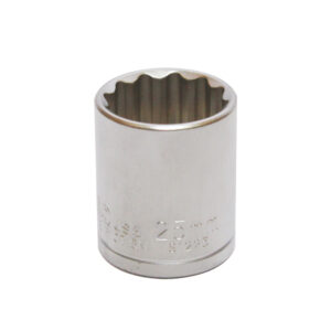 SOCKET 1/2" DRIVE STANDARD LENGTH 12 POINT METRIC