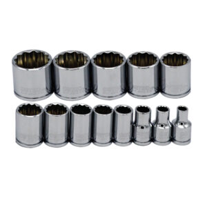 SS38B-FP13 Socket Set 3/8” Drive 12 Point Inch 13 ea